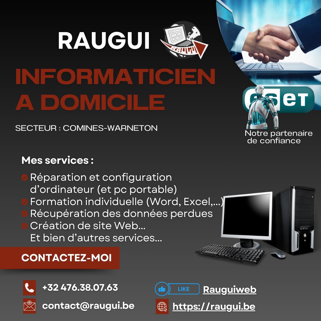Réparation – Ça fait un moment que je n'ai pas publié... par Raugui Informatique