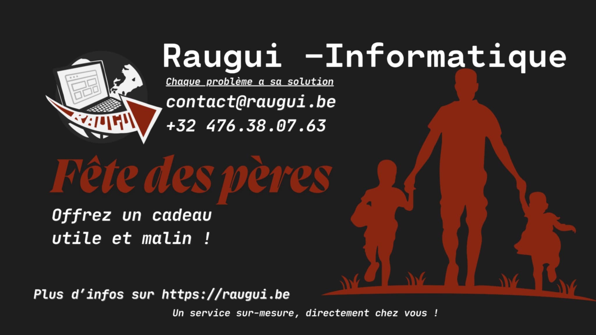 Réparation – Fête des Pères : Offrez un cadeau utile et malin ! 👨💻💙 par Raugui Informatique