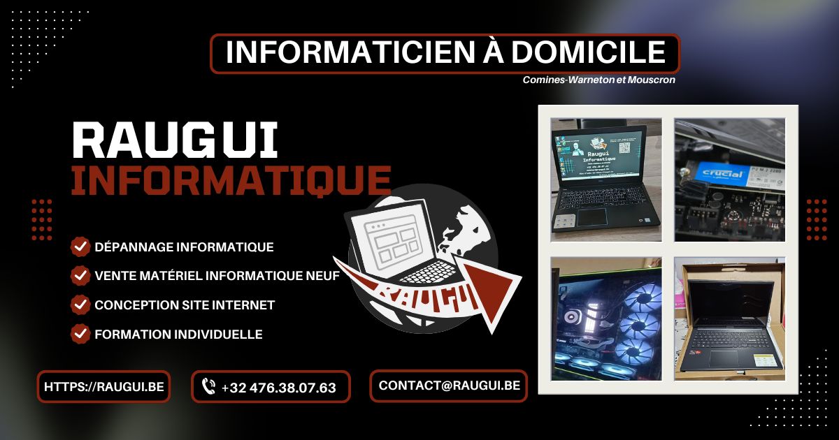 Conseil – Besoin d’un informaticien local, passionné et fiable ? par Raugui Informatique