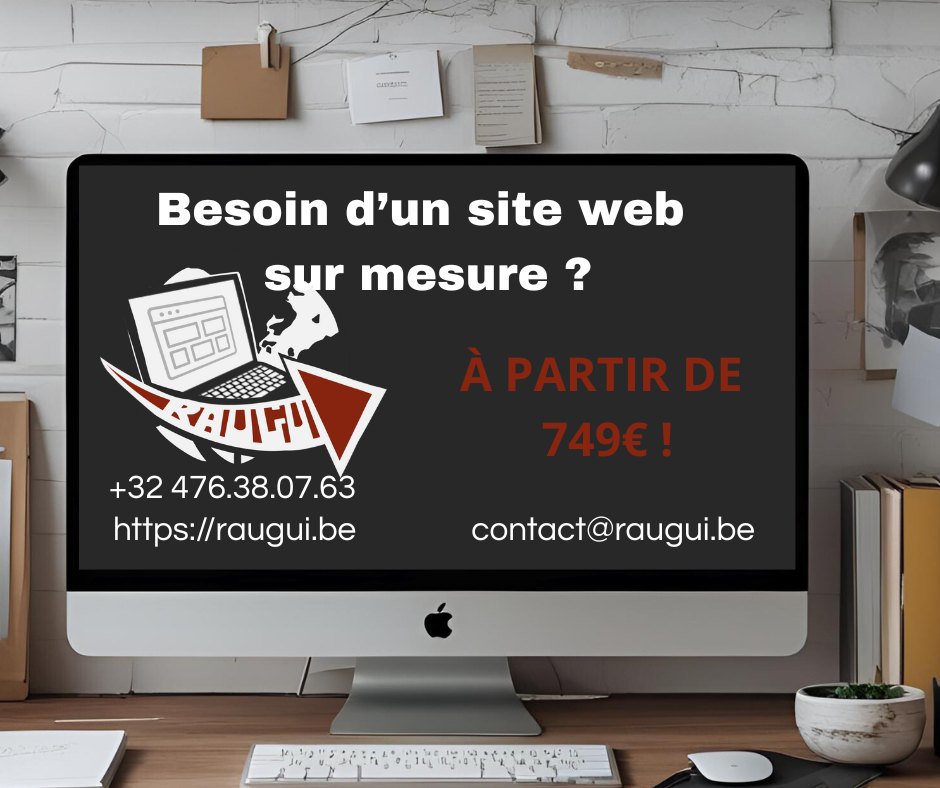 Site web – Vous avez un projet web ? Envie d’un site professionnel, moderne et efficace ? par Raugui Informatique